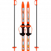 Лыжи детские Вираж-спорт с палками 100 см крепление Цикл (12) в сетке 7085-00